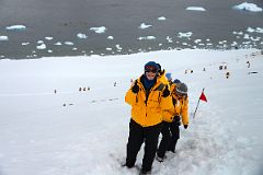 10D Charlotte And Tourists Continue The Climb To The Top Of Danco Island On Quark Expeditions Antarctica Cruise.jpg